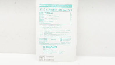 B.Braun 7M2802 21Ga Ndle Infusion Set 1.8inch x 11inch x 0.6mL Approx.
